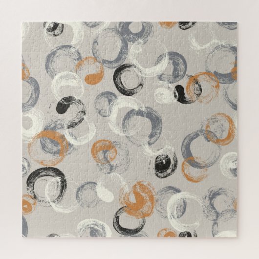 Graue Kreise: einfaches nahtloses Muster Puzzle (Vertikal)