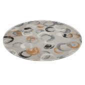 Graue Kreise: einfaches nahtloses Muster Schneidebrett (Ecke)