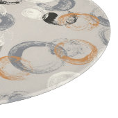 Graue Kreise: einfaches nahtloses Muster Schneidebrett (Ecke)