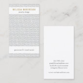 Graue Kreise Muster für Schmuckdesign Visitenkarte (Vorne/Hinten)