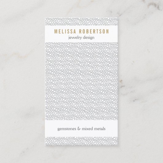 Graue Kreise Muster für Schmuckdesign Visitenkarte (Vorderseite)