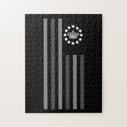 Graue Krone - Flagge Puzzle (Vertikal)