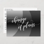 Graue Krümmung der Pläne für das Hochzeitsupdate Postkarte (Vorne/Hinten)