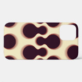 Graue, kugelförmige Formen, braune Farbmuster. Case-Mate iPhone Hülle (Rückseite (Horizontal))