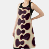 Graue, kugelförmige Formen, braune Farbmuster. Schürze (InSitu)