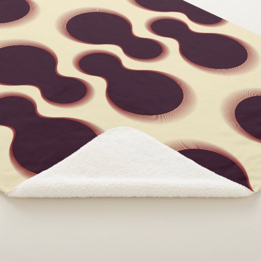 Graue, kugelförmige Formen, braune Farbmuster. Sherpadecke (3/4)