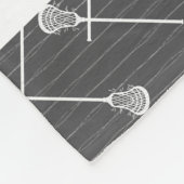 Graue Lacrosse Weiße Sticks Gemustert Fleecedecke (Ecke)