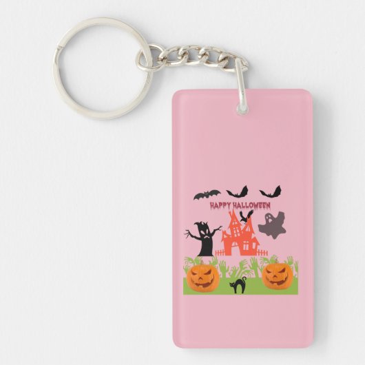 Graue Landschaft grüner Hände aus der Erde Schlüsselanhänger (Vorderseite)