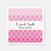 Graue Latticework, marokkanische Trellis, Abschlus Serviette (Vorderseite)