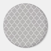 Graue Latticework, Quatrefolie, marokkanische Trel Magnet (Vorne)