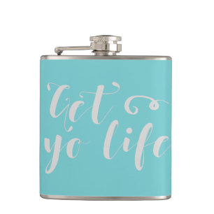 Graue Lebenstypografie Flachmann