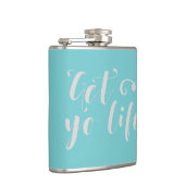 Graue Lebenstypografie Flachmann (Rechts)