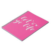 Graue Lebenstypografie Notizblock (Linke Seite)