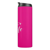 Graue Lebenstypografie Thermosbecher (Nach rechts gedreht)