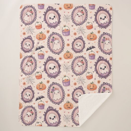 Graue Leckereien und Herbstweisheit Sherpadecke (Vorderseite)