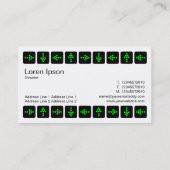 Graue LED-Stilpfeile - Weiß Visitenkarte (Rückseite)