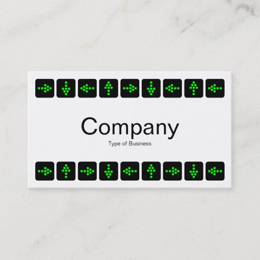 Graue LED-Stilpfeile - Weiß Visitenkarte (Vorderseite)