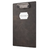 Graue Lederhaube Klemmbrett (Links)