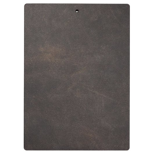 Graue Lederhaube Klemmbrett (Rückseite)