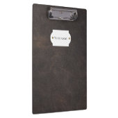 Graue Lederhaube Klemmbrett (Rechts)