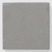 Graue lederne Beschaffenheit Steinuntersetzer (Vorderseite)