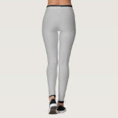 Graue Leggings mit blauem Blumensieb Streifen (Rückseite)