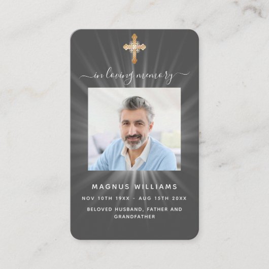 Graue, leichte Foto-Crossfräse Visitenkarte (Vorderseite)