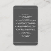 Graue, leichte Foto-Crossfräse Visitenkarte (Rückseite)