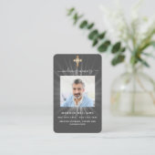 Graue, leichte Foto-Crossfräse Visitenkarte (Stehend Vorderseite)