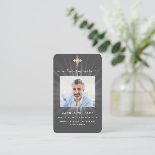 Graue, leichte Foto-Crossfräse Visitenkarte (Stehend Vorderseite)