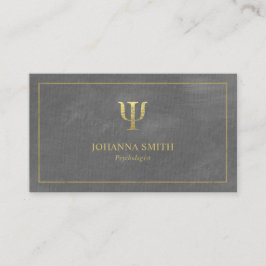 Graue Leinwand Goldener Rahmen, Psychologe Psi Sym Terminkarte