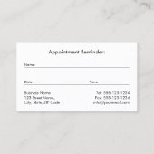 Graue Leinwand Goldener Rahmen, Psychologe Psi Sym Terminkarte (Rückseite)