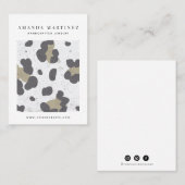 Graue Leopard-Muster für die erste Display-Visiten Visitenkarte (Vorne/Hinten)