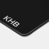 Graue Leopard-Tierwerbung - Monogramm Schreibtischunterlage (Ecke)