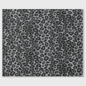 Graue Leopardin Geschenkpapier (Flach)