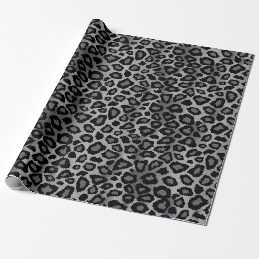 Graue Leopardin Geschenkpapier (Ungerollt)