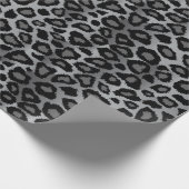 Graue Leopardin Geschenkpapier (Ecke)