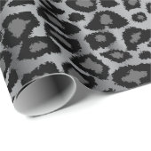 Graue Leopardin Geschenkpapier (Rolleneckpunkt)