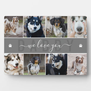 Graue Liebe du Daddy Paws Pet FotoCollage Fotoplatte