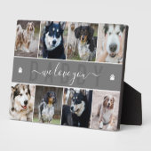 Graue Liebe du Daddy Paws Pet FotoCollage Fotoplatte (Seite)