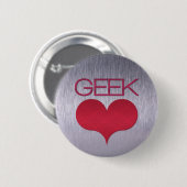 Graue Liebe (Herz), dunkelrosa Button (Vorne & Hinten)