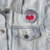 Graue Liebe (Herz), dunkelrosa Button (Beispiel)