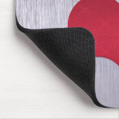 Graue Liebe (Herz) Mousepad, dunkelrosa Mousepad (Ecke)