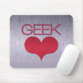 Graue Liebe (Herz) Mousepad, dunkelrosa Mousepad (Mit Mouse)