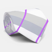 Graue/lila gestreifte Krawatte (Gerollt)