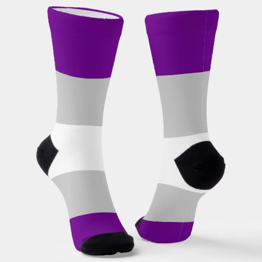 Graue, Lila LGBT Socken (Gewinkelt)