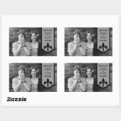 Graue Lilie Banner Save the Date Stickers (Blatt)