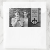 Graue Lilie Banner Save the Date Stickers (Tasche)