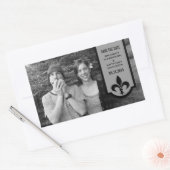 Graue Lilie Banner Save the Date Stickers (Umschlag)