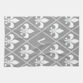 Graue Lilie mit Monogramminitiale Geschirrtuch (Horizontal)